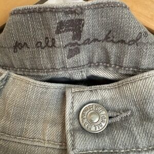 7 for all mankind women's jeans denim low straight mankind steel grey